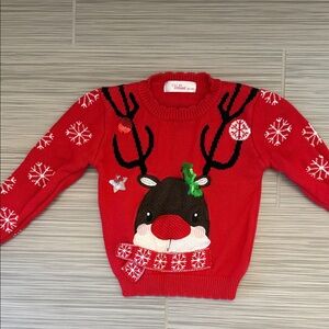 Red Reindeer Kids Sweater